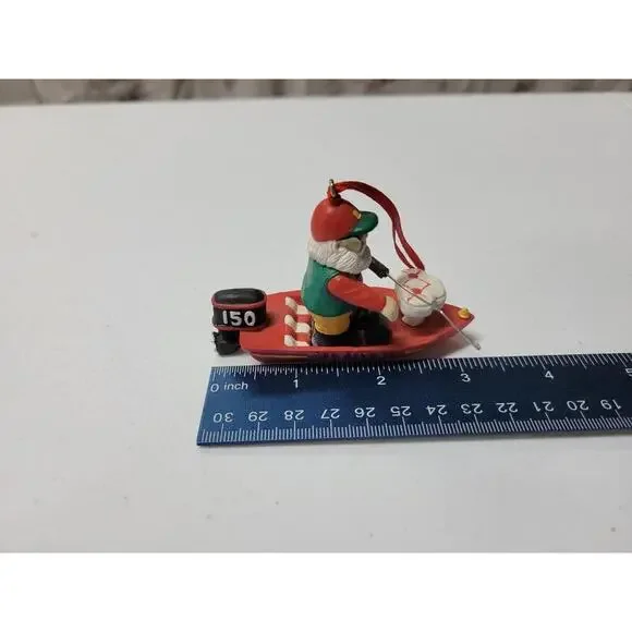 Lot of 5 Vintage Fishing Christmas Ornaments - Rustic Cabin Holiday Decor - Picture 3 of 5